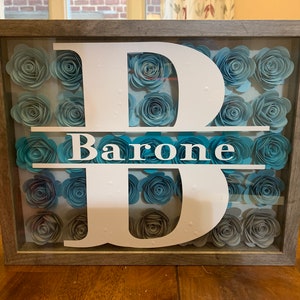 Personalized Flower Shadow Box