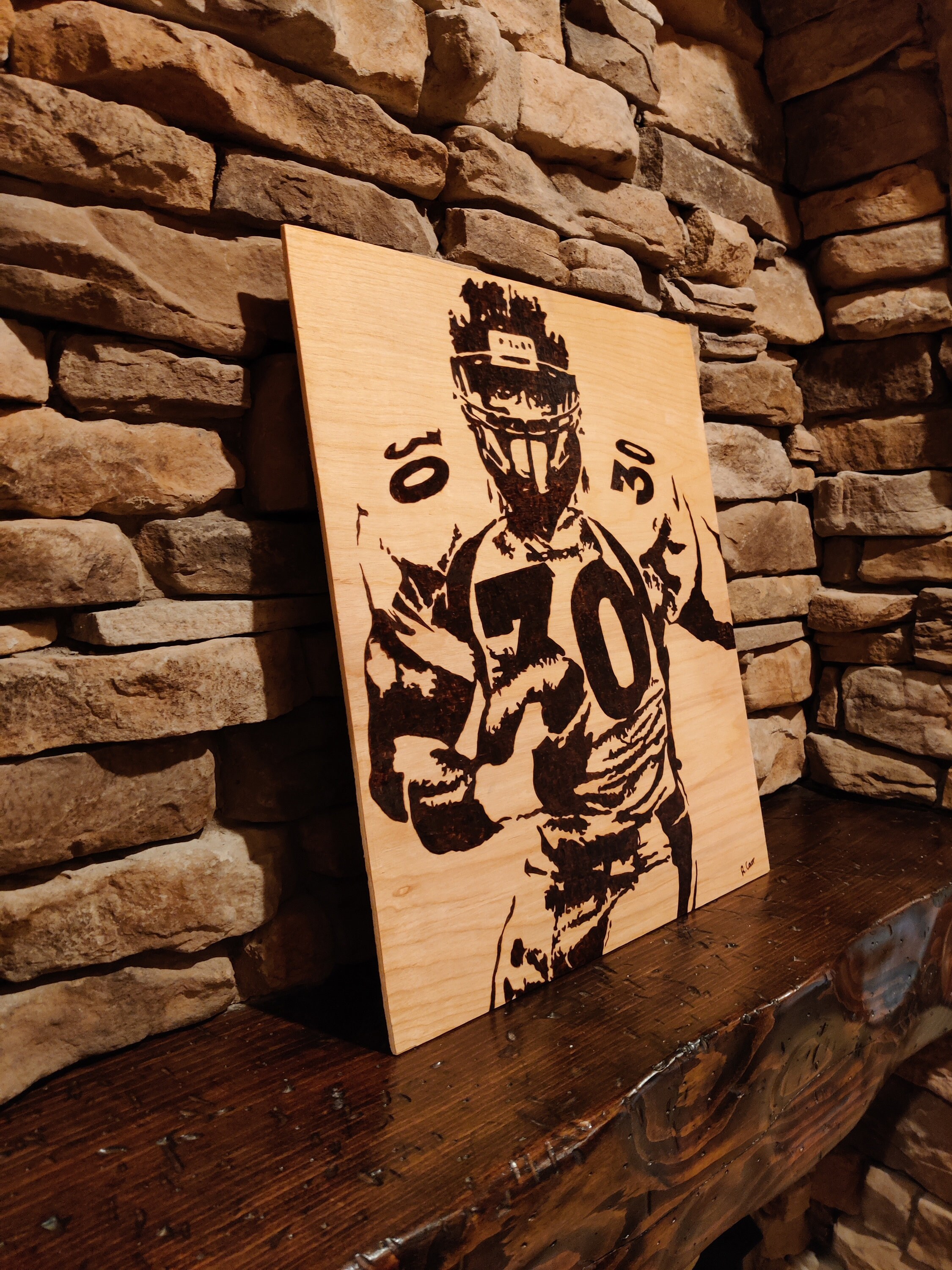 Terrell Davis Denver Broncos NFL Wall Art Wood Burning Etsy España