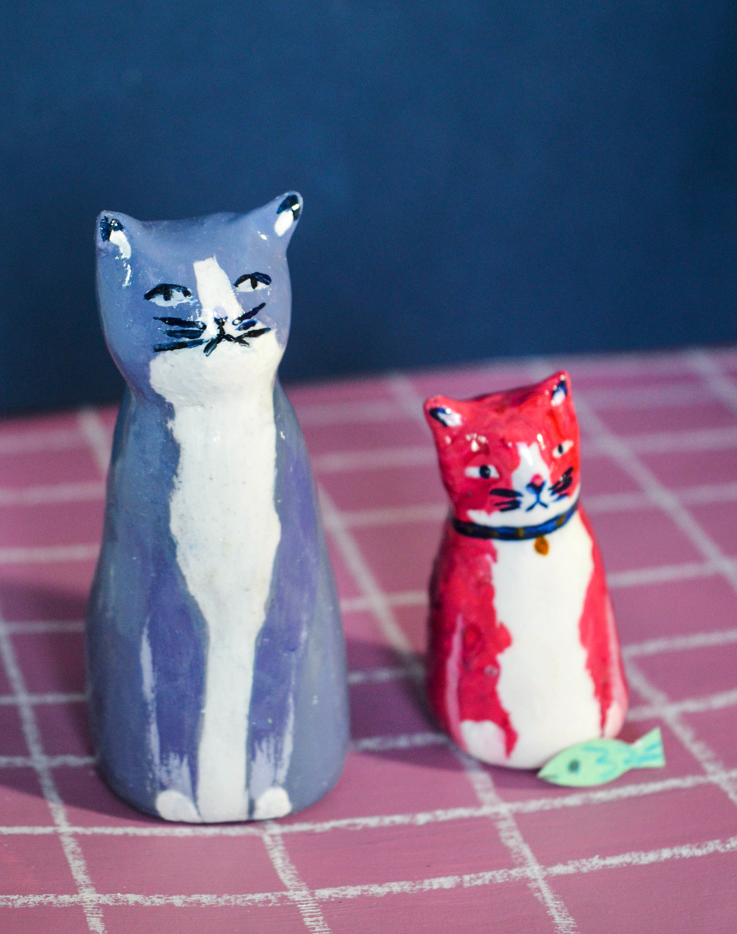 Handmade Polymer Clay Cats Etsy