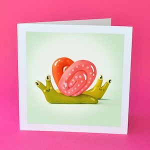 Valentijnsdag liefde hart slakken kaart