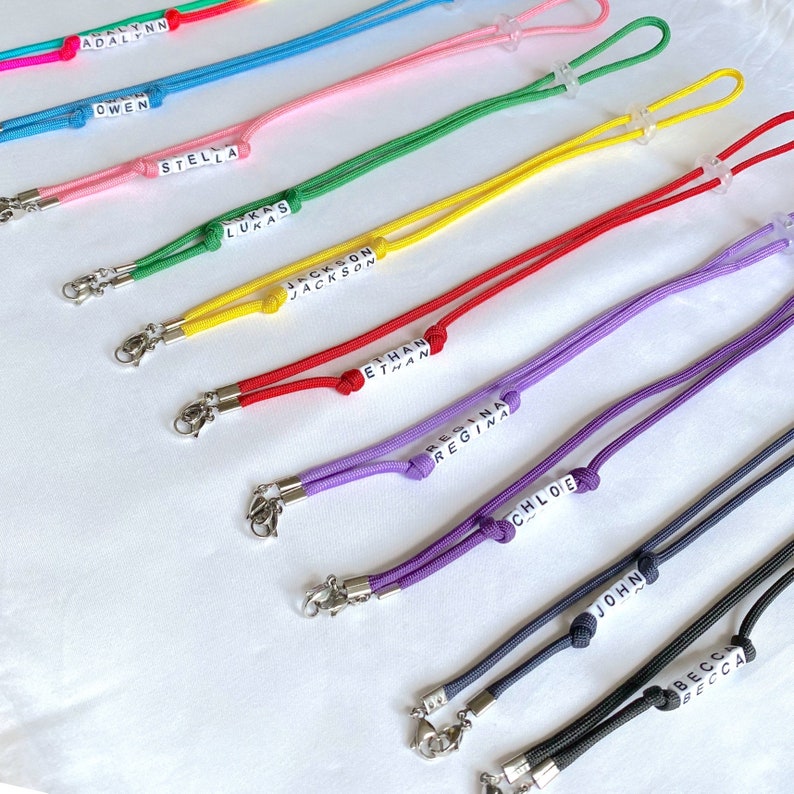 Colorful Personalized Adjustable Mask Lanyard/strap/holder Etsy