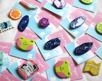 cute handmade clay magnet / magnes