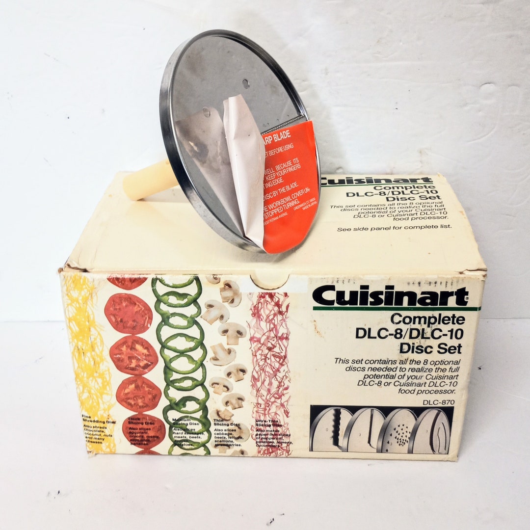 Vintage Cuisinart Complete Disc Set for DLC8 and DLC10 Includes 8