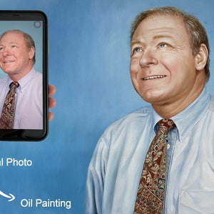 Custom Oil Portrait from Photo, Art Commission Family Portrait Painting,Custom Hand-painted Oil Painting on Canvas,Father’s Day Gift for Dad