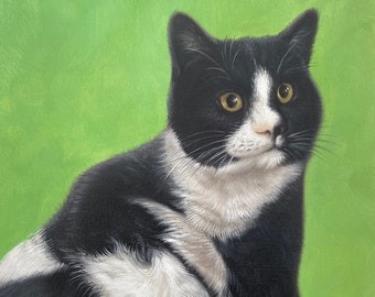 カスタム猫の肖像画、ペットの絵画カスタム、犬の油絵の肖像画、写真からのペットの肖像画、パーソナライズされた猫のアート、猫の死の追悼ギフト、猫のお母さんへのギフト