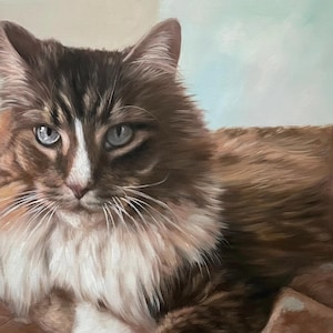 Dipinto di gatto personalizzato, ritratto di gatto su commissione, dipinto di ritratto di cane, ritratto di animale domestico personalizzato, ritratto di animale personalizzato, regalo per gli amanti dei gatti, regalo per la perdita di un animale domestico