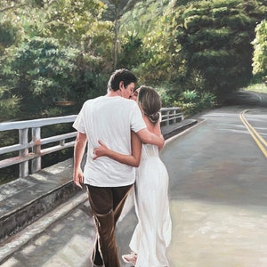 Custom Portrait Painting from Photo,Custom Couple Portrait on Canvas,Custom Oil Painting Portrait, Wedding Painting,Wedding Gift,Couple Gift