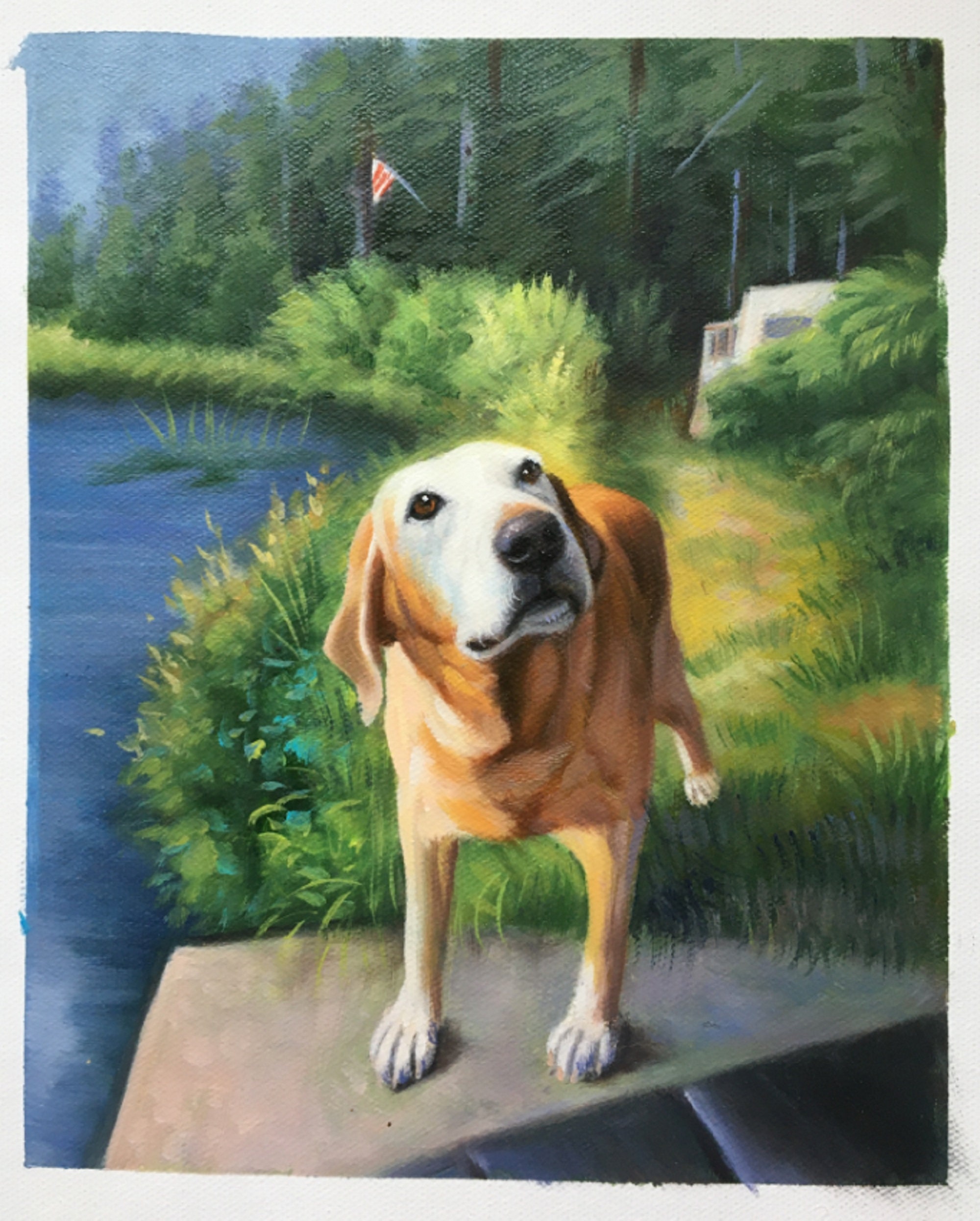 Custom Dog Portrait From Photo Pet Portrait Commission Dog Etsy