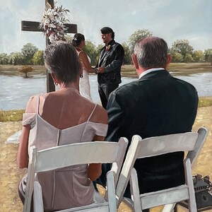 Custom Wedding Portrait, Wedding Painting Commission, Couples Portrait on Canvas, Custom Family Painting,Personalized Wedding Gifts for Wife