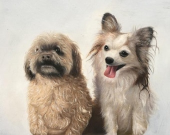 Pet Painting, Dog Portrait Painting, Custom Pet Artwork, Personalized Wall Decor from your Photo,Pet Loss Memorial Gift