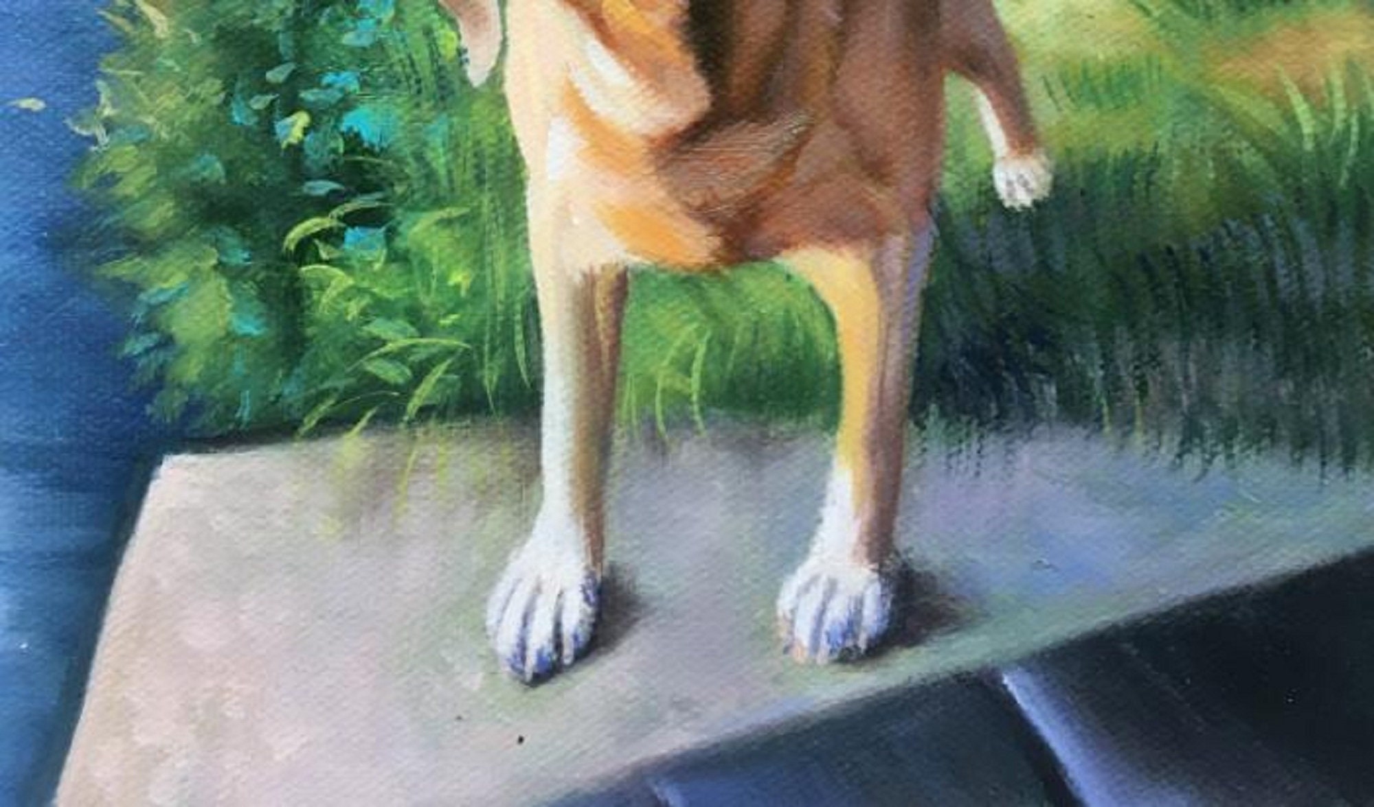 Custom Dog Portrait From Photo Pet Portrait Commission Dog Etsy