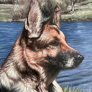 dog oil painting