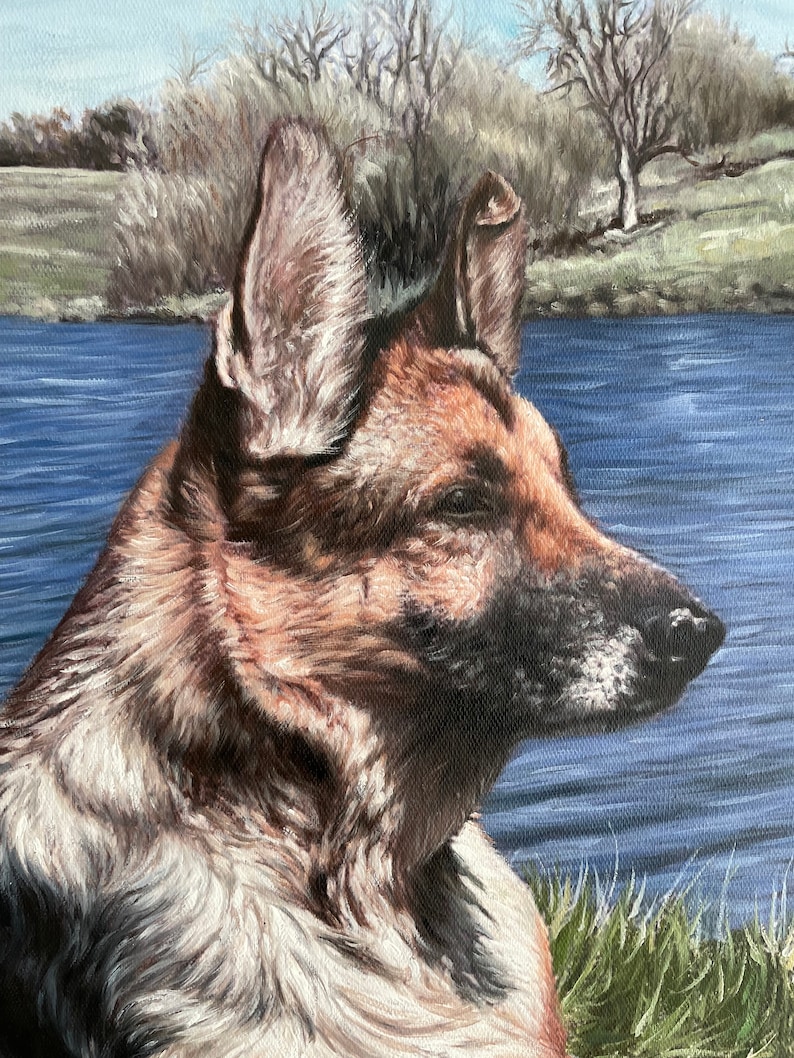 dog oil painting