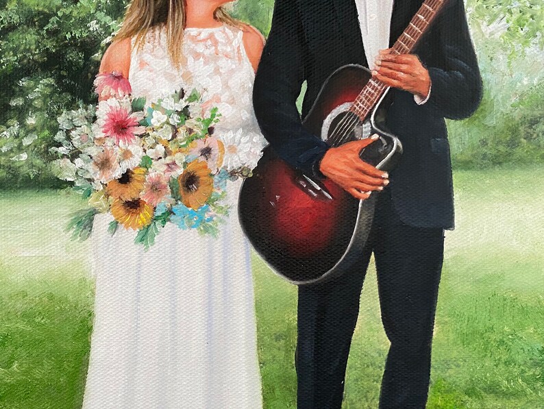 Custom Couples Portrait Painting, Wedding Painting on Canvas ...