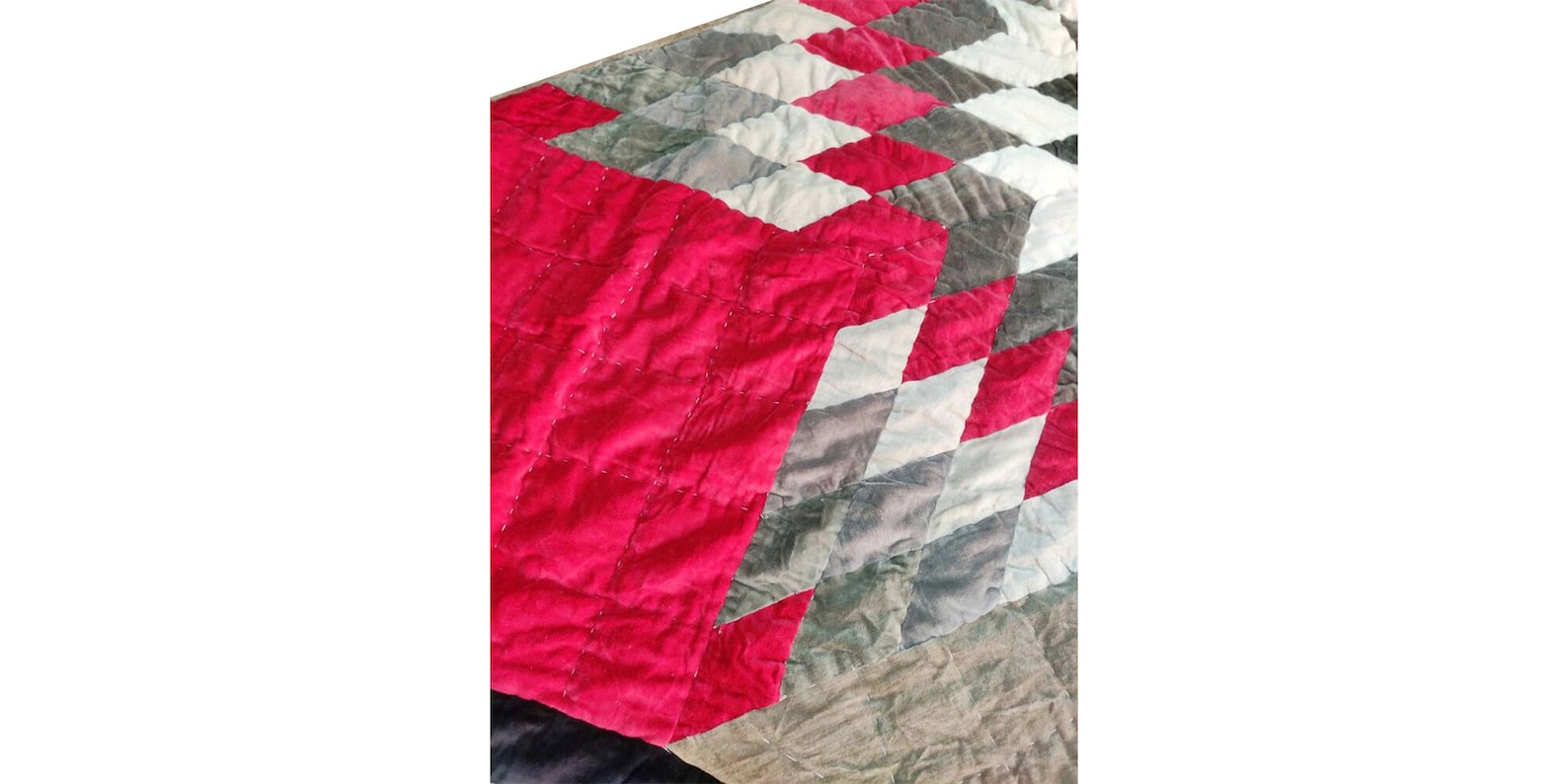 Handmade Velvet Patchwork Quilt Patterns King Size Bedspreads Etsy