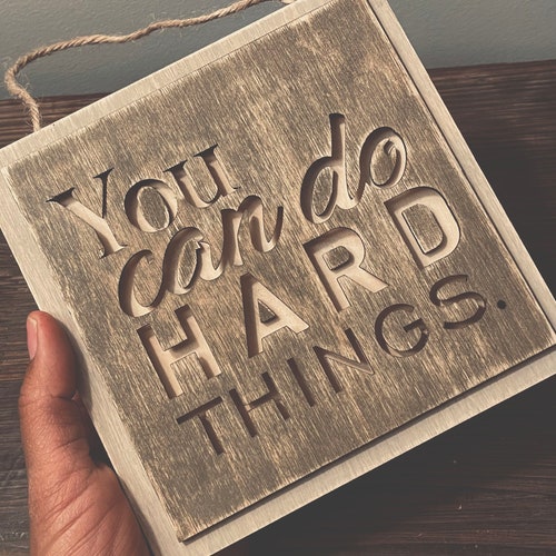 You Can Do Hard Things Motivational Wall Quote Classroom Wall Etsy