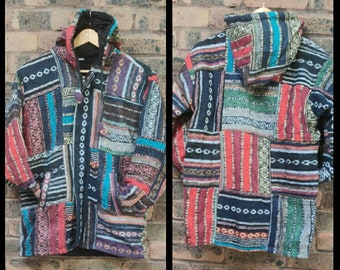 Aztec styled Handmade FleeceLined Winter/ Autumn/spring  unisex cotton Jacket warm.