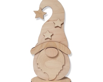 Juldekoration 6. Jultomtar. För 3 mm och 4 mm material. Laserskärning. Vektorfiler cdr, dxf, eps, svg
