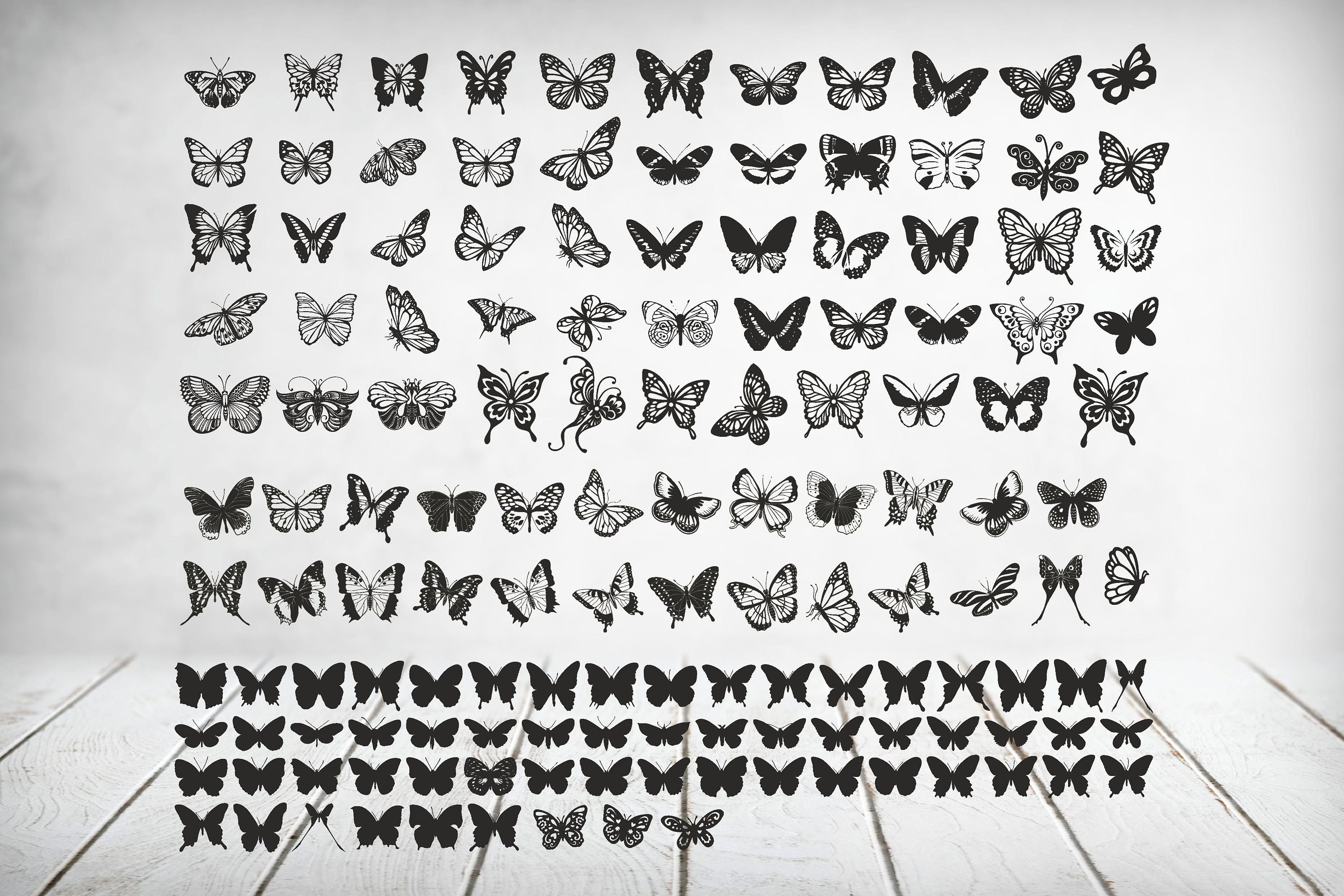 Butterfly Vector Cd R Butterflys Collection. Vector Files Cdr, Dxf, Eps, Svg - Etsy
