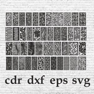 Panels Big Set 15. Panel Leafs. Vector files cdr, dxf, eps, svg