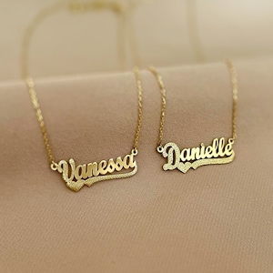 Gold Rose-Gold Dallas Nameplate UK Details about   Personalise Your Name Necklace Silver