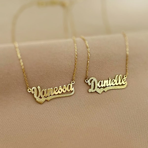 Name Plate Necklace Etsy
