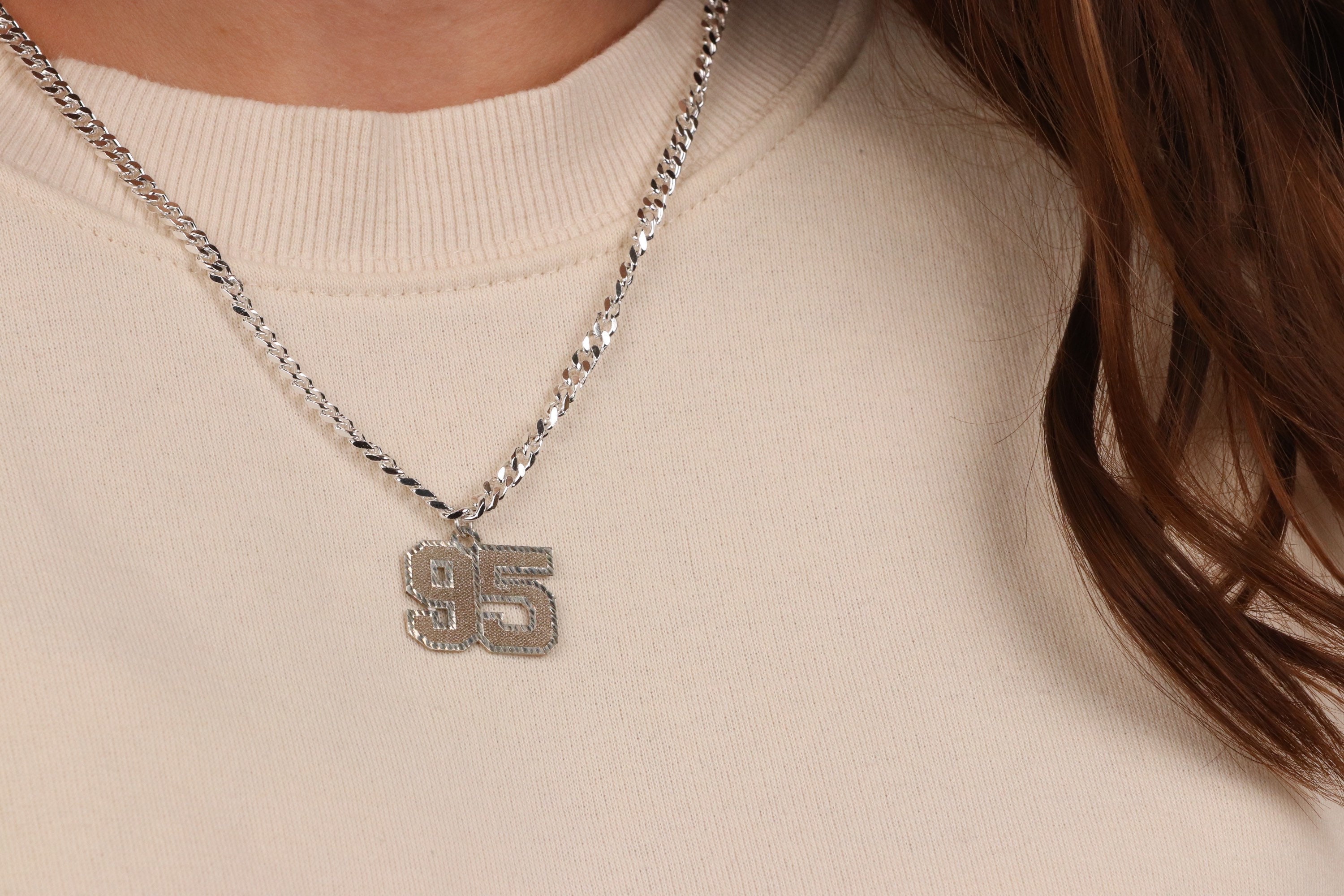 Number pendant necklace Clearance