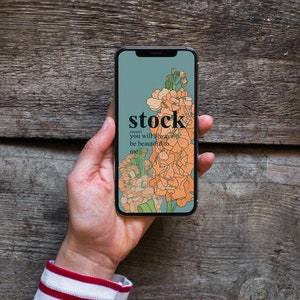 iPhone Wallpaper, Floral iPhone Wallpaper, Digital Download