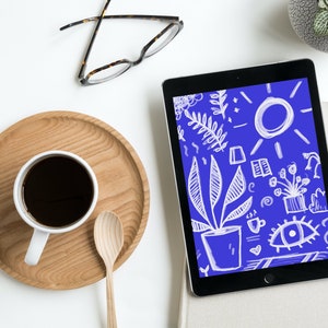 Abstract Doodles Digital Print 3 Pack