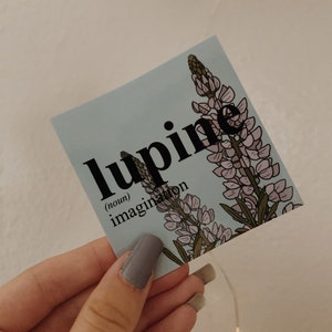 Floral Sticker, Vinyl Sticker, Weatherproof Sticker, Square Sticker