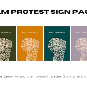 Black Lives Matter Protest Sign Poster Pack