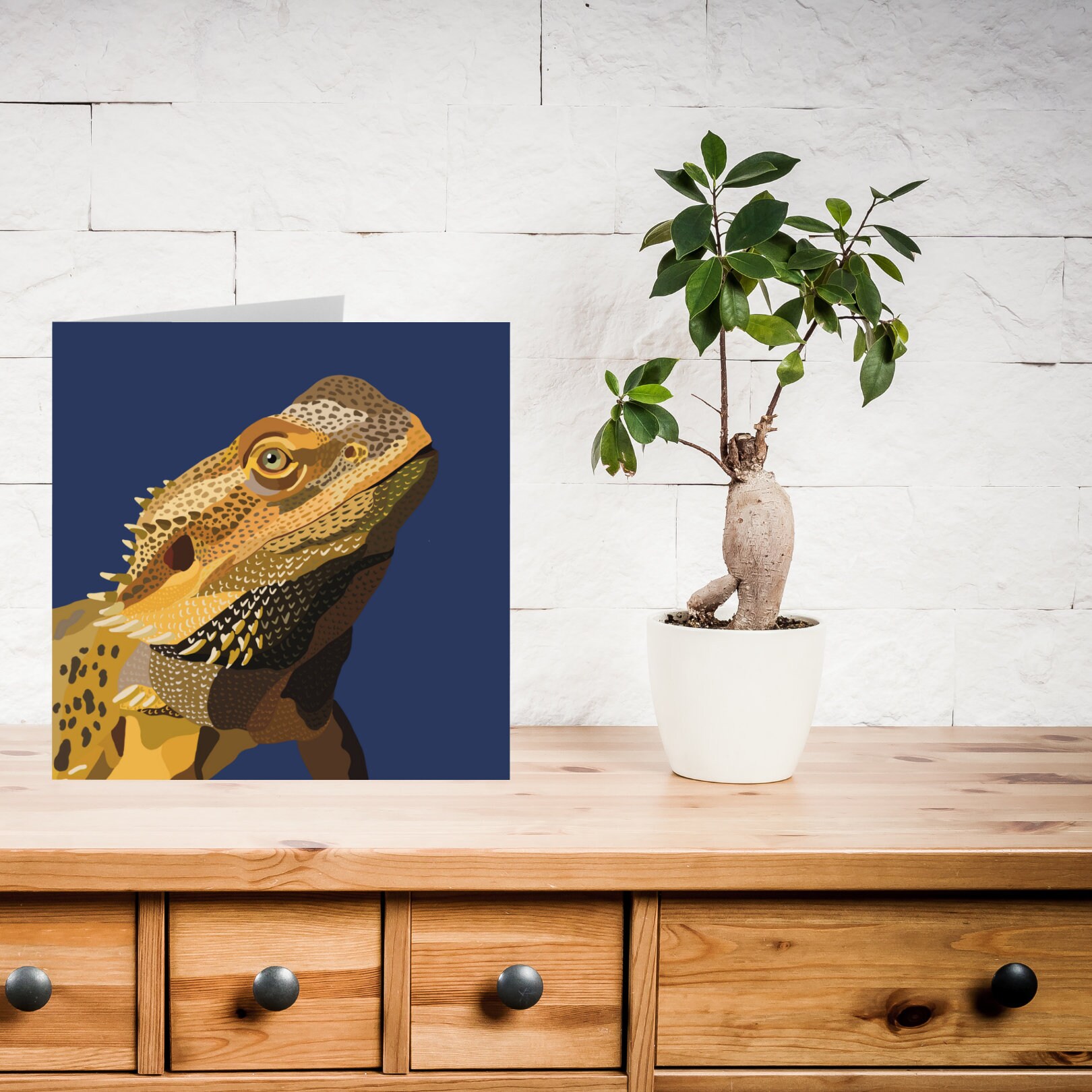 Bearded Dragon Lizard All Occasion Card Greeting Card | Etsy