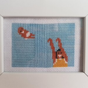 Baby Yeet (Woman Throwing Baby) Meme Cross Stitch PATTERN ONLY