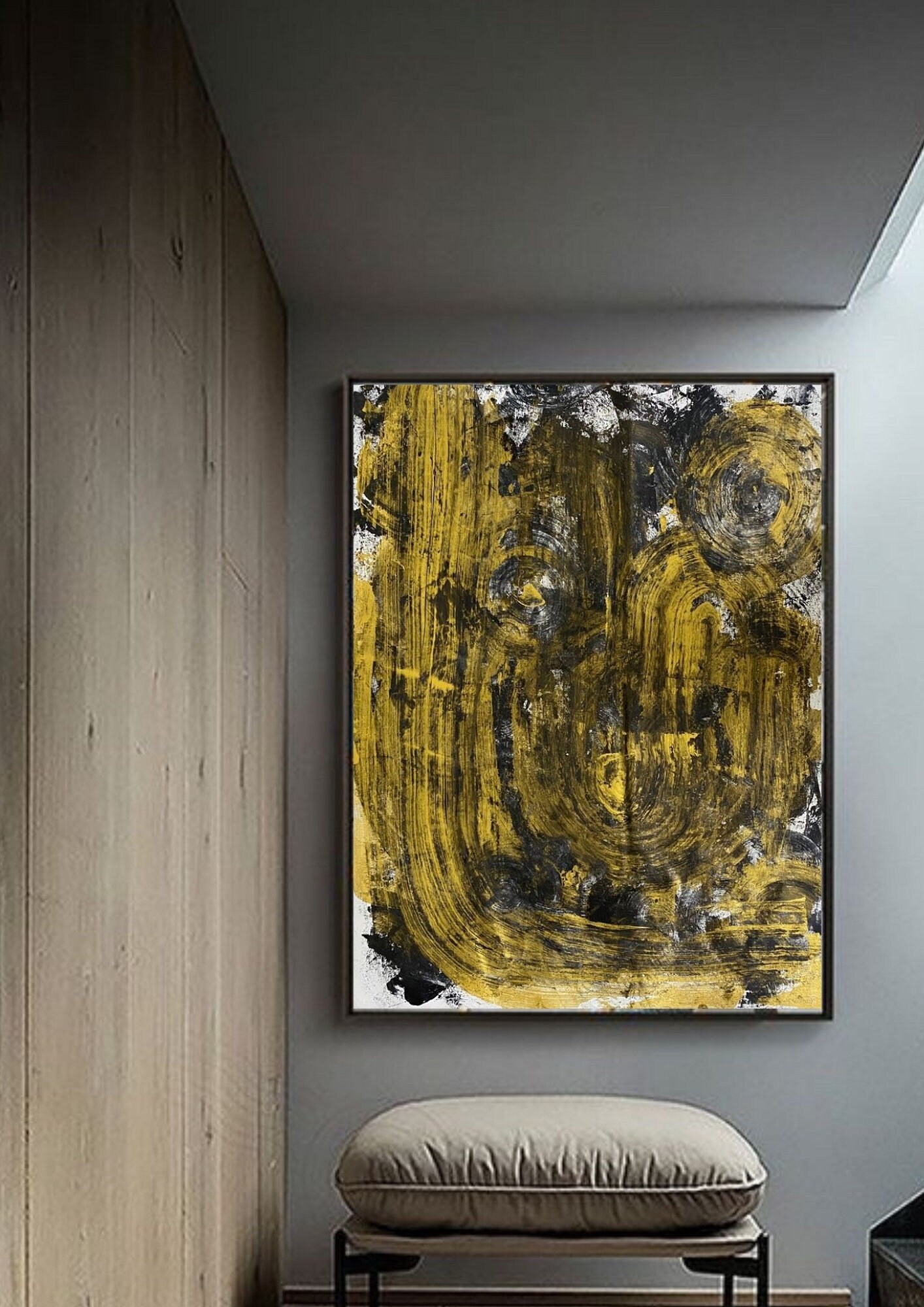 GOLD & BLACK Abstract Painting Abstract Art Colourful Gold and Black ...