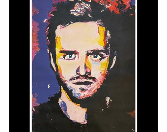 RETRATO - Retrato original de Jesse Pinkman, pintura de celebridad, arte moderno