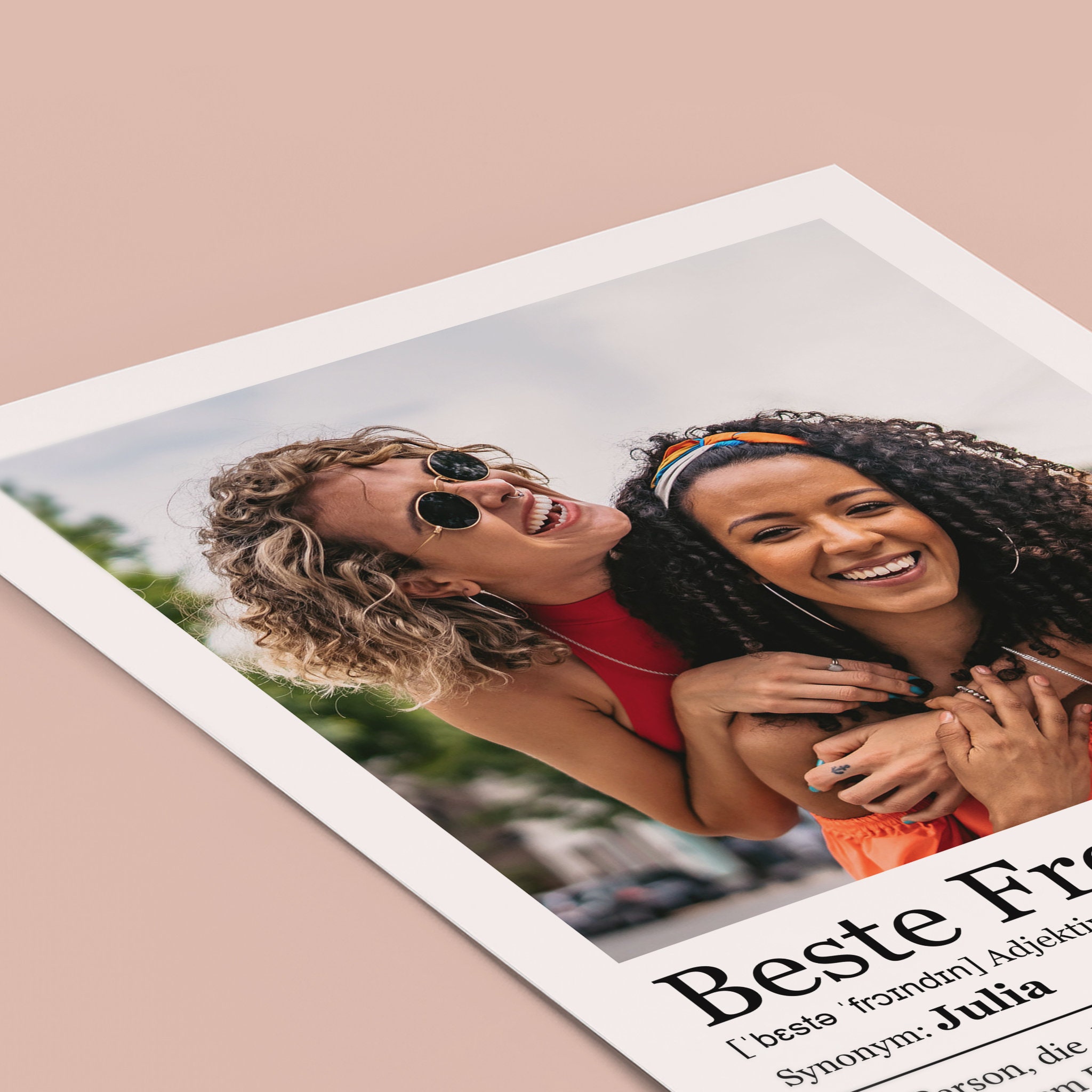 Best Friend Definition Premium Poster Personalized Picture Etsy