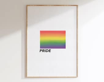 Pride Flag Watercolor Print: LGBTQ+ Rainbow Art