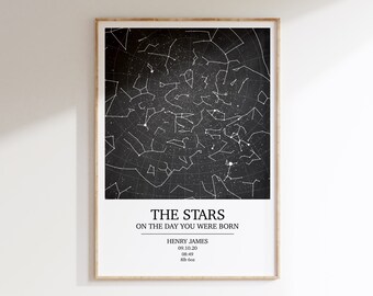 Custom Star Map Print: Personalised Night Sky Gift