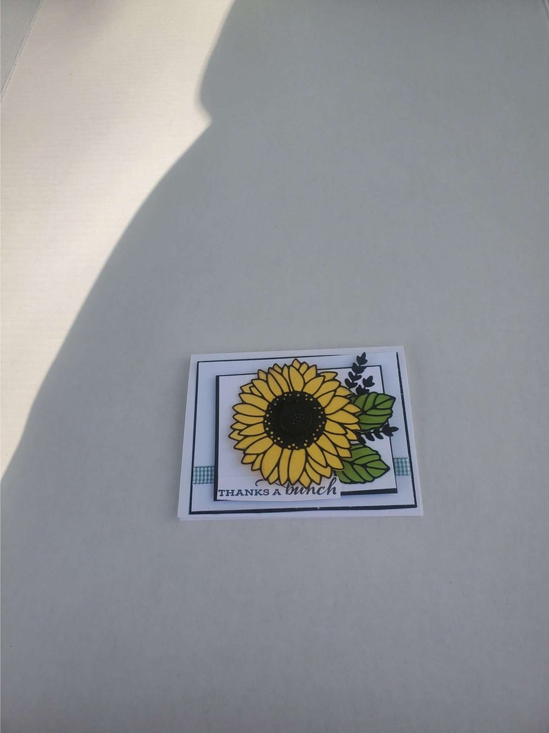 Sunflower stampin up thank you