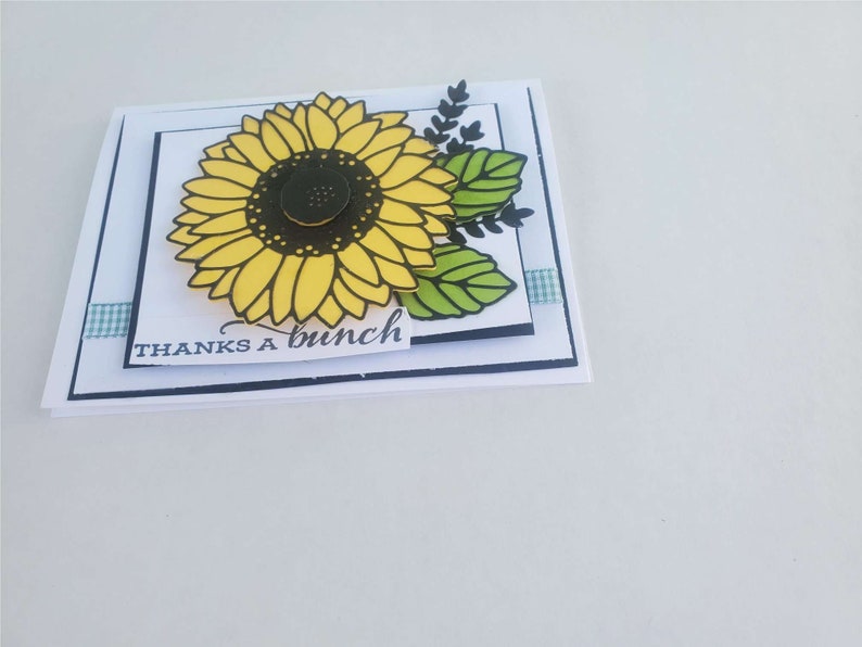 Sunflower stampin up thank you