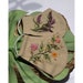 2 Lavender Flower Embroidered Masks 3 Layers, Floral Pattern Linen Face Mask, Handmade Cloth Embroidery Linen Mask for Adult