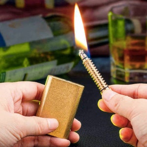 ZORRO Kupfer altmodisches Feuerzeug Retro Kerosin Öl Zigaretten Feuerzeug für Vatertag als Weihnachtsgeschenk Bild 2