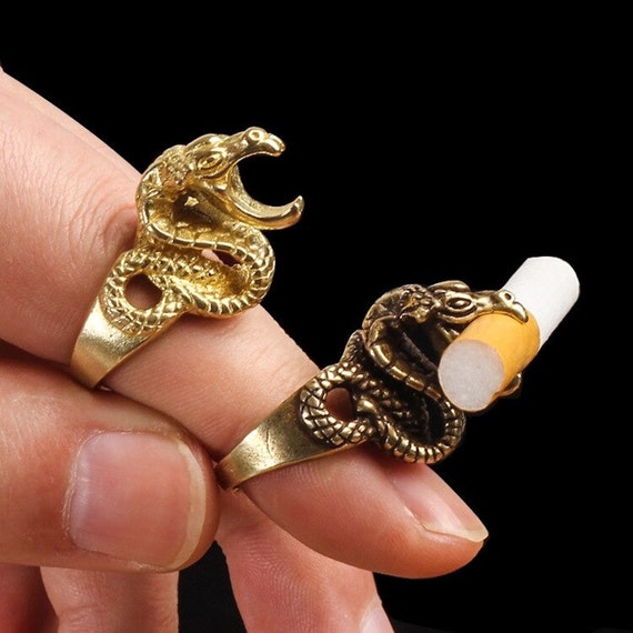 Elegant Cigarette Holder Ring Finger Holder Ring Skeleton Hand Design  Copper Cigarette Holder For Lady And Gentleman(2pcs, Gold+silver) | Fruugo  NO
