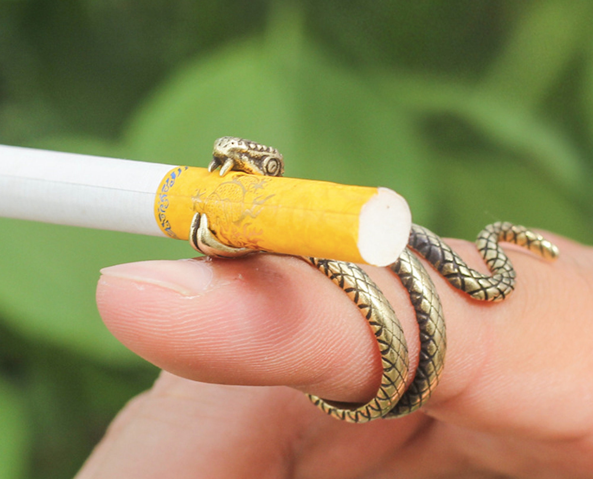 Gold Silver Colorful Cigarette Holder Ring Cigarette Holders Rings