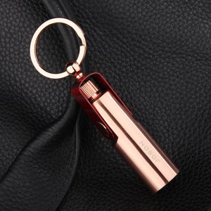 Retro Kerosene Lighter 10000 Matches Keychain Matchstick Waterproof Lighter for Fathers Day Gift Lighter for Halloween & Christmas Gift Red