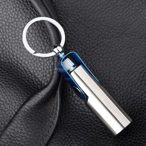 Retro Kerosene Lighter 10000 Matches Keychain Matchstick Waterproof Lighter for Fathers Day Gift Lighter for Halloween & Christmas Gift Blue
