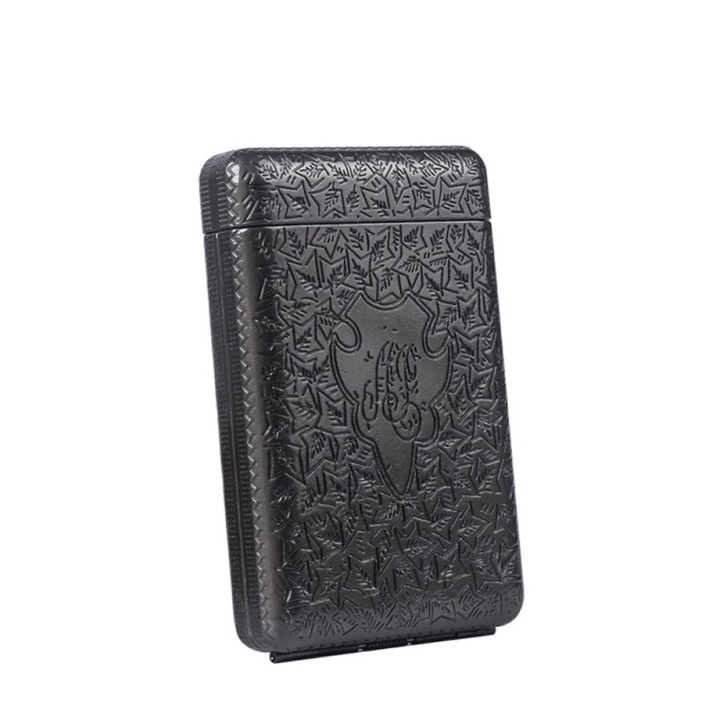 Shelby Cigarette Case, Carved Cigarette Holder, Father's Day Gift, Anniversary Gift, Pocket Storage Box Cigarette Box Gift black