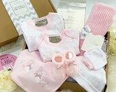 New Baby Girl Gift Box, It 39 s a Girl, New Mum Gift, Baby Clothing and Cellular Blanket, New Mum Hamper