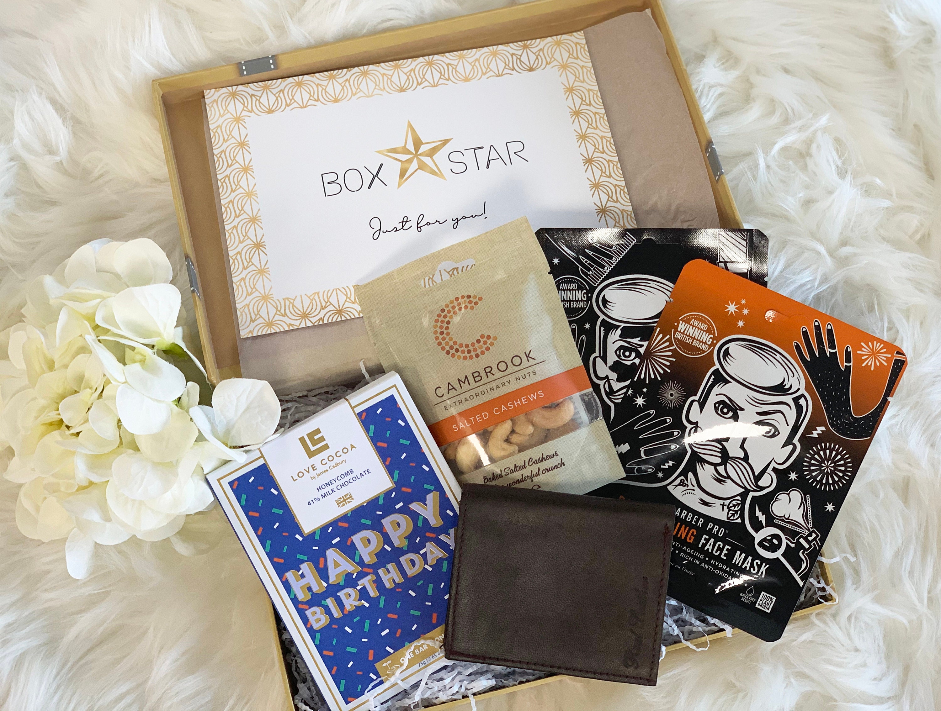 Letterbox Gift Hamper For Him Birthday Chocolate Nuts Etsy