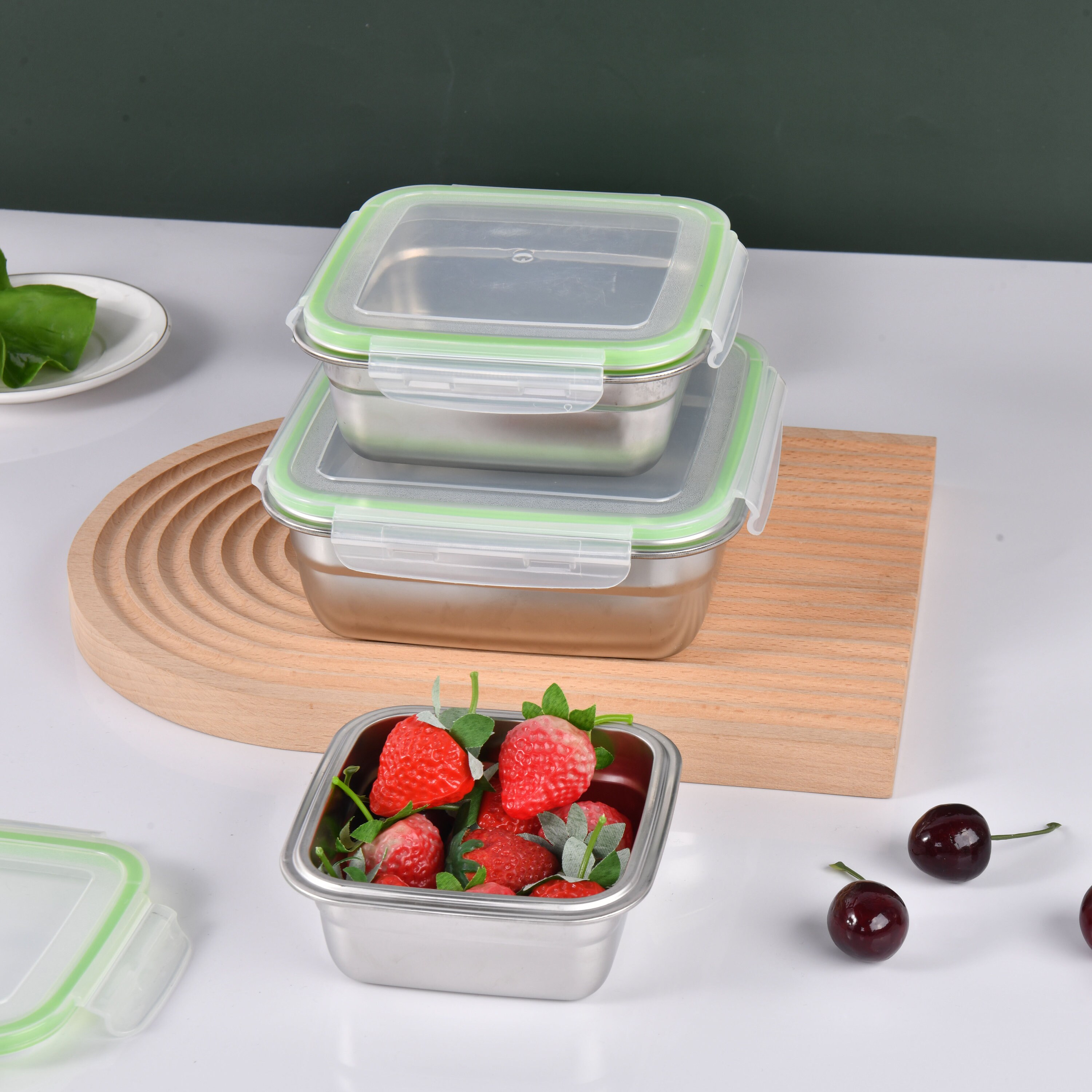 304 Stainless Steel Bento Box, Leak Proof Stainless Steel Lunch Box,stackable  Bento Box,lunch Box for Adult Children,food Storage Box 
